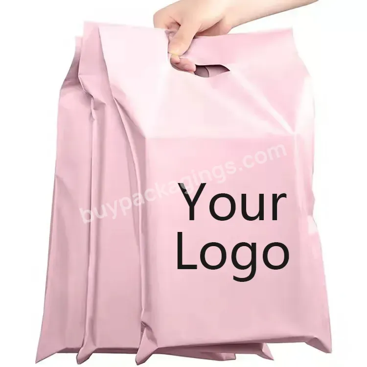 Ctcx Mail Hands Package Custom Poly Mailer With Handle Mailing Bags Custom Logo With Handle Mailer Currier Bag