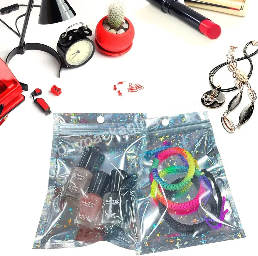 Ctcx Mylarziplock Jewelry Bags For Packaging Zip Seal Holographic Clear Pvc Ziplock Zipper Bags Custom Size For Shipping Ziplock