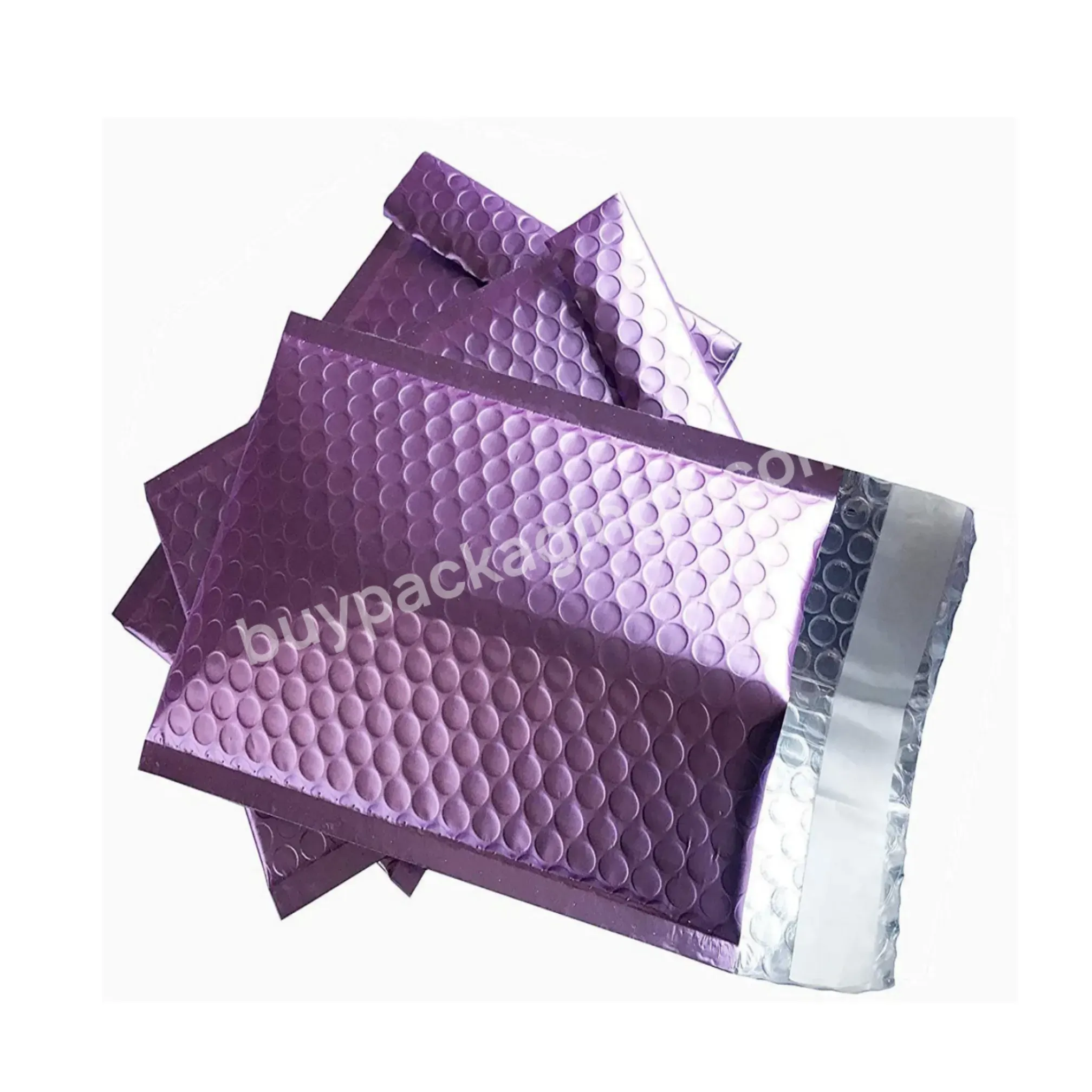 Ctcx Purple Plymor Mail Bubble Metallic Bubble Mailer Bag Shipping Plastic Bubble Padded Mailer Envelopes Holographic Packages