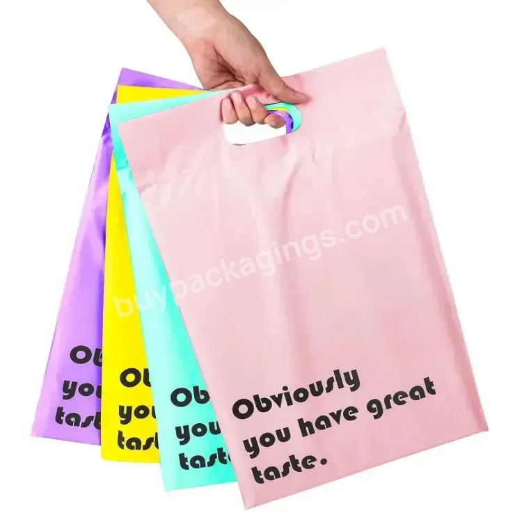 Ctcx Shipping Bags For Clothing With Handle Wrap Envelope Plastic Bag With Handle Polymailer With Handle Mailing Bag - Buy Polymailer With Handle,Mailing Bags Handle Mailing Bag,Plastic Bag With Handle.