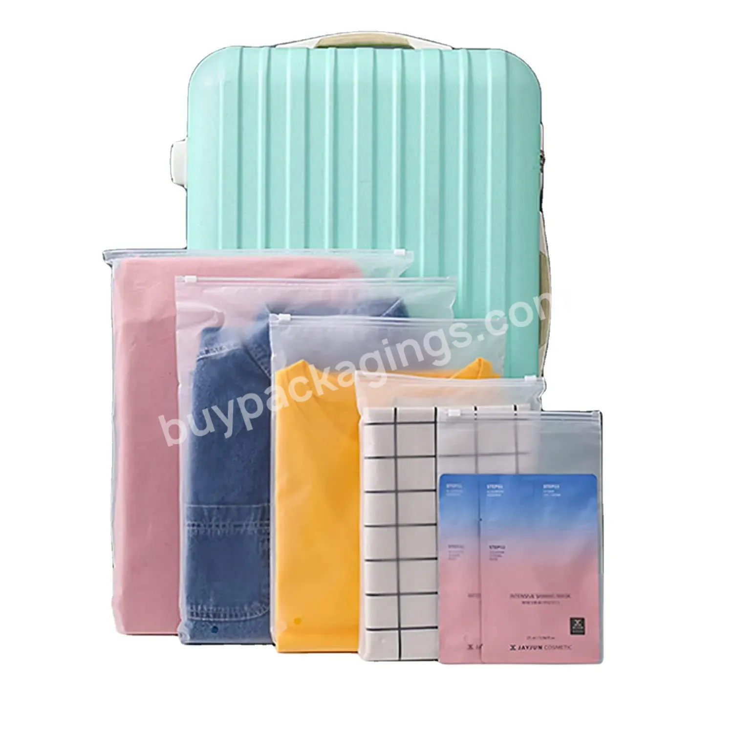 Ctcx Zippered Bag Frosted Pe Ziplock Packaging Poly Bags Small Zip Seal Package Custom Logo Jewelry Plastic Zipper Bags
