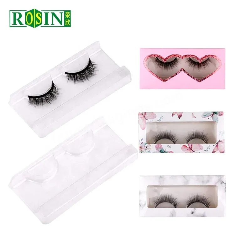 Custom 1 Pair Empty Lash Tray Clear Plastic Eyelash Packaging Tray