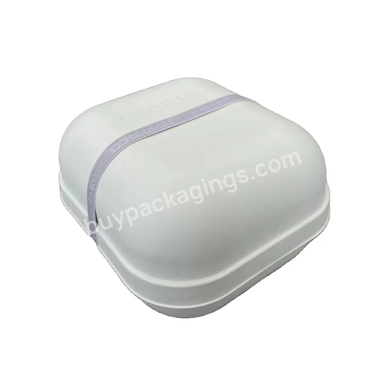 Custom 100% Biodegradable Bagasse Pulp Luxury Women Lingerie Socks Underwear Storage Paper Box Swimwear Packaging