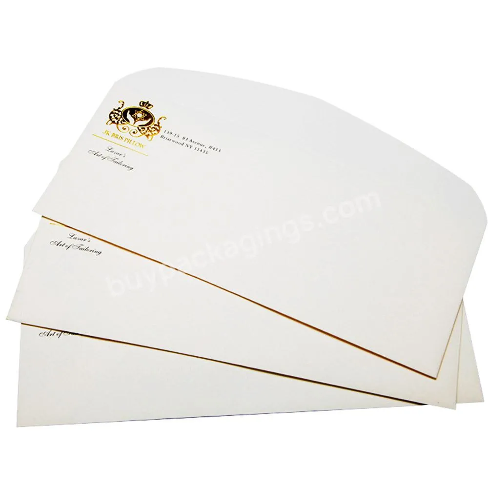 Custom 100gsm stationery printing luxury gold foil letterhead envelope set