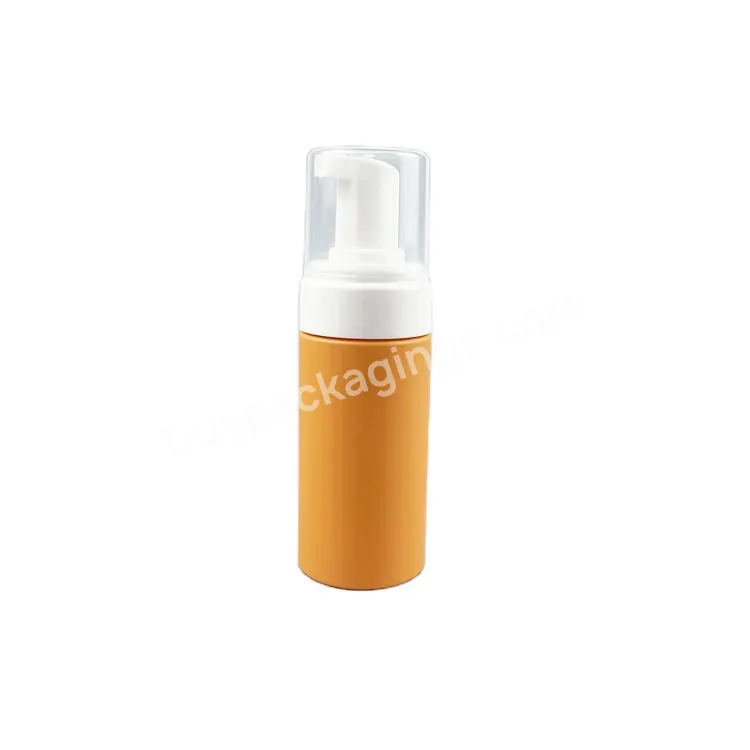 Custom 100ml 120ml 200ml Empty Matt Orange Color Foam Bottles Facial Cleanser Lash Shampoo Foam Pump Bottle