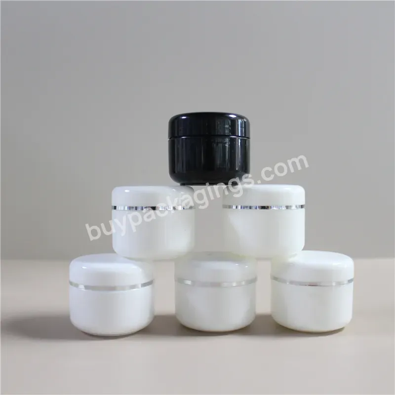 Custom 100ml 150ml 200ml Travel Pp Plastic Jar White Beauty Face Cream Cosmetic Packaging Jar For Skincare Body Scrub