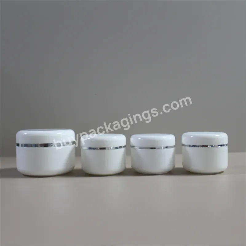 Custom 100ml 150ml 200ml Travel Pp Plastic Jar White Beauty Face Cream Cosmetic Packaging Jar For Skincare Body Scrub