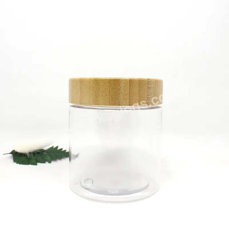 Custom 100ml 200ml 8oz 16oz 500ml Clear White Black Amber Wide Mouth Cosmetic Containers Plastic Pet Jar With Aluminum Lid - Buy Food Grade 100g 120g 150g Clear Color Gold Cap Wide Mouth Cosmetic Plastic Containers Jar,200g 250g 300g 400g 500g 5oz 6o