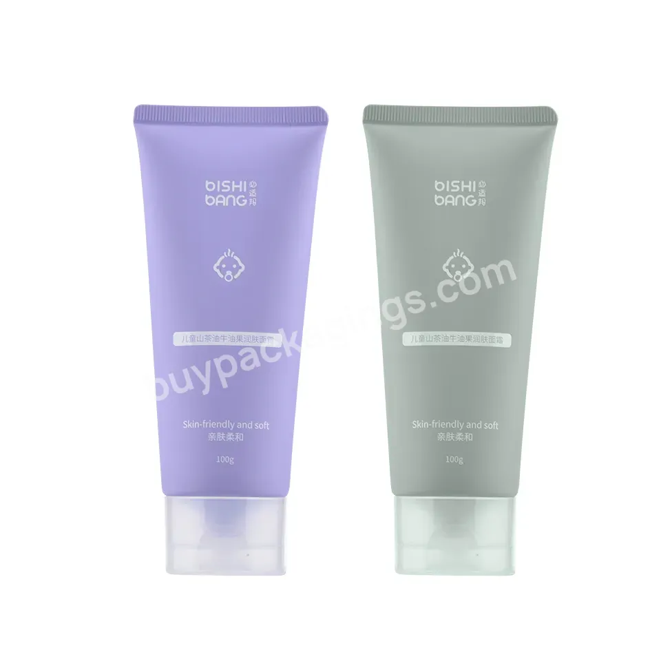 Custom 100ml Empty Soft Touch Tube Oval Hand Eye Packaging Bb Cream Tubes Skincare Squeeze Cosmetic Plastic Tube With Cover