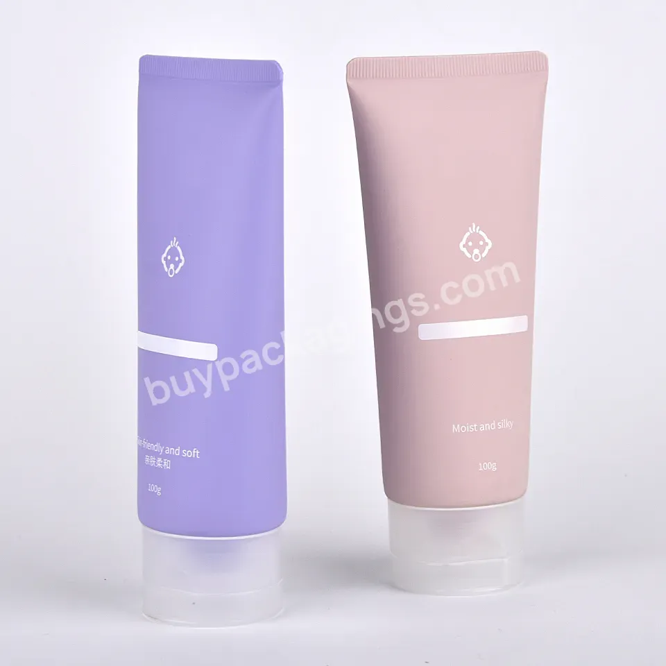 Custom 100ml Empty Soft Touch Tube Oval Hand Eye Packaging Bb Cream Tubes Skincare Squeeze Cosmetic Plastic Tube With Cover