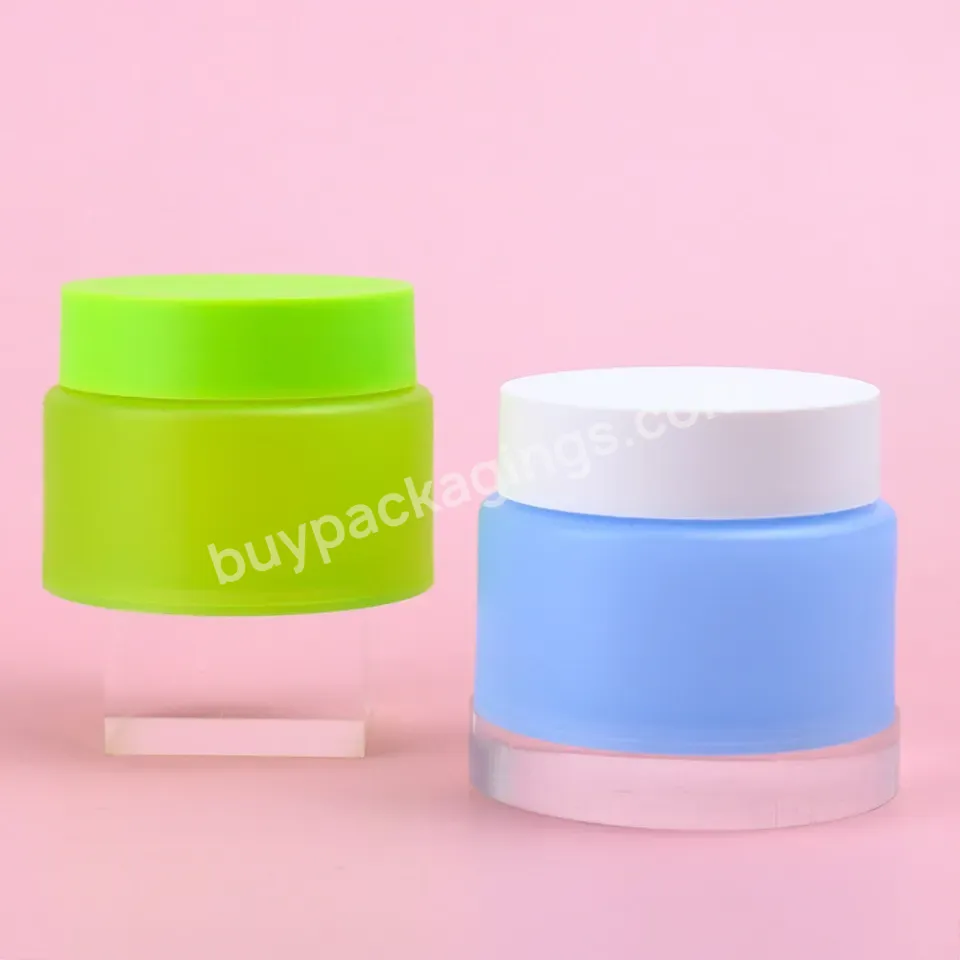 Custom 100ml Round Cosmetic Packaging Body Care Cream Hair Conditioner Container Plastic Cream Jar