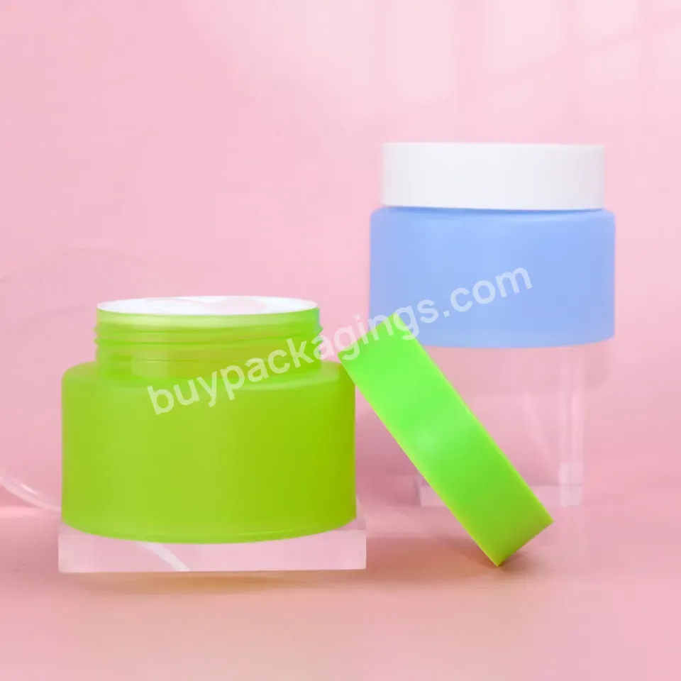 Custom 100ml Round Cosmetic Packaging Body Care Cream Hair Conditioner Container Plastic Cream Jar