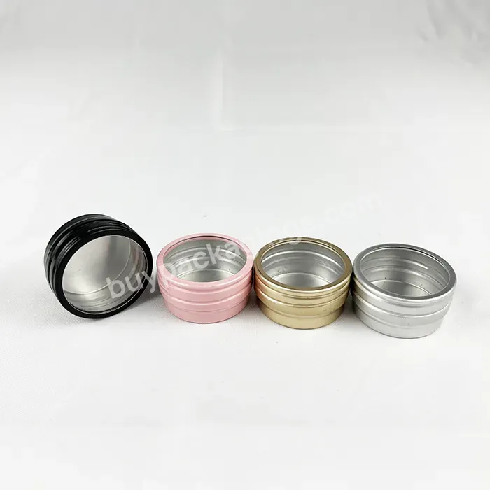 Custom 10g 20g Aluminum Lip Balm Eye Shadow Metal Tins Empty Aluminum Cosmetic Cream Jar