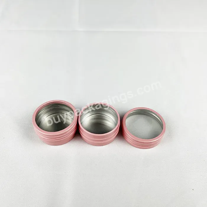 Custom 10g 20g Aluminum Lip Balm Eye Shadow Metal Tins Empty Aluminum Cosmetic Cream Jar