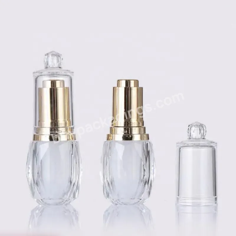 Custom 10ml Transparent Acrylic Pmma Essence Essential Oil Dropper Bottle