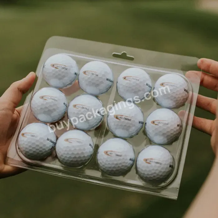 Custom 12 Clear Plastic Blister Golf Ball Clamshell Packaging