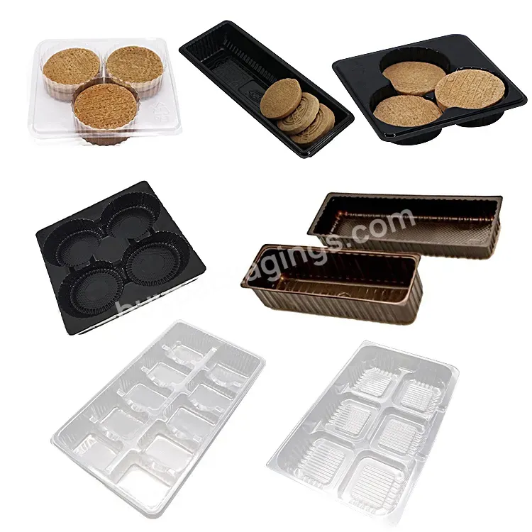 Custom 1/2/3/4/6/10 Grid Cookie Food Tray Plastic Biscuit Packaging Trays