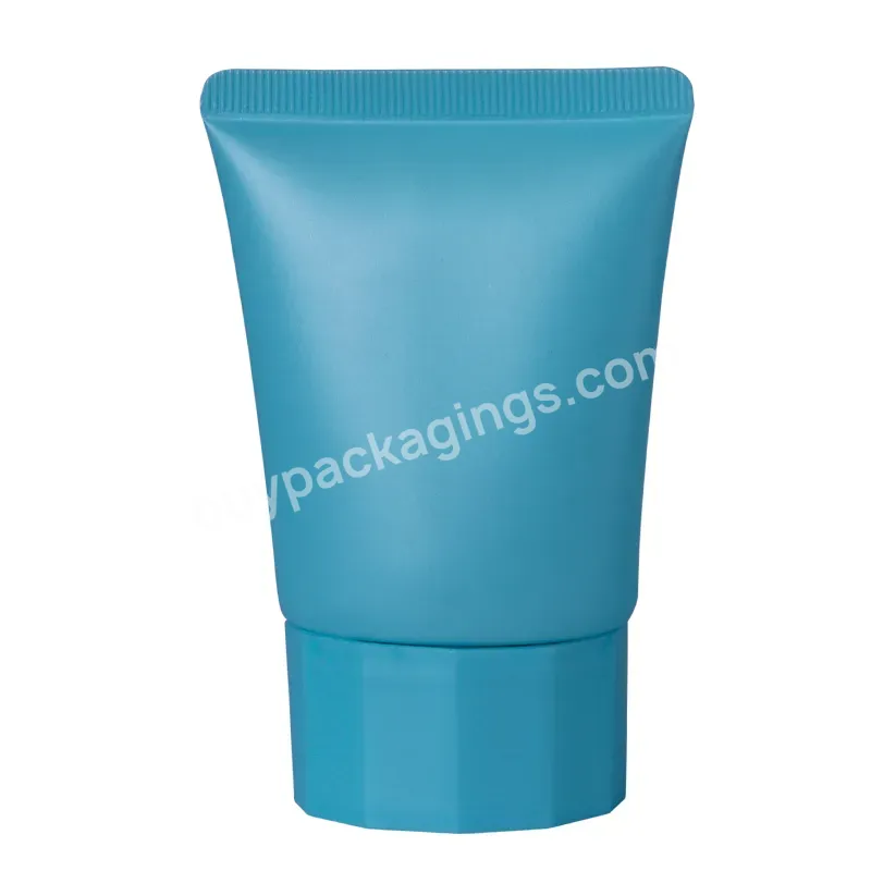 Custom 150 Ml 200 Ml 250 Ml 8 Oz Blue Cosmetic Sunscreen Bottle Body Lotion Cream Tube Soft Squeeze With Unique Screw Lid