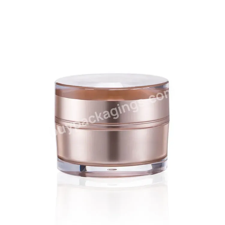 Custom 15g 30g 50g Hot Selling Round Manufacturer Aluminium Brown Empty Cosmetic Container Face Cream Jar Acrylic