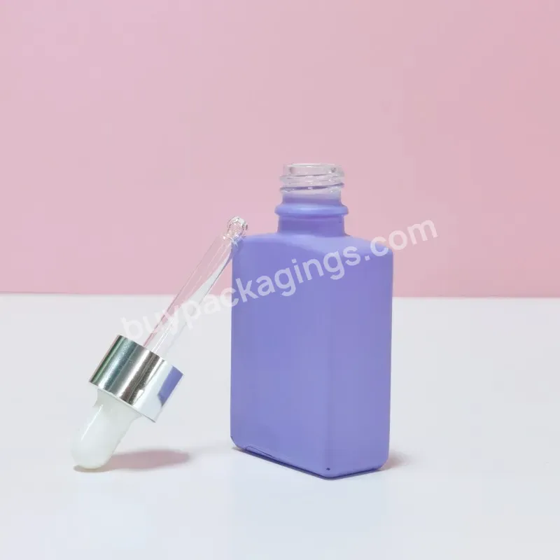 Custom 15ml 30ml 50ml 100m Square Rectangle Empty Essential Oils Cuticle Oil Glass Dropper Bottle Serum Bottles