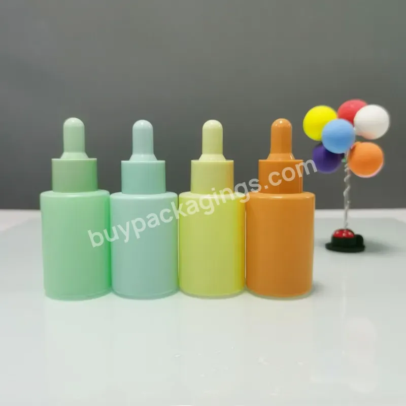 Custom 15ml 30ml 50ml 100ml Flat Shoulder Thick Hair Oil Serum Glass Dropper Bottle