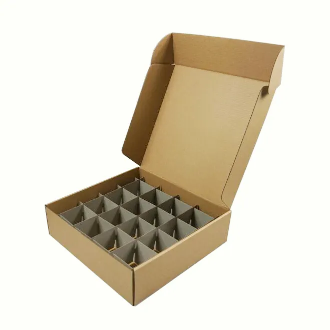 Custom 16 grids candy chocolate packaging shipping gift box for wine with insert for birthday