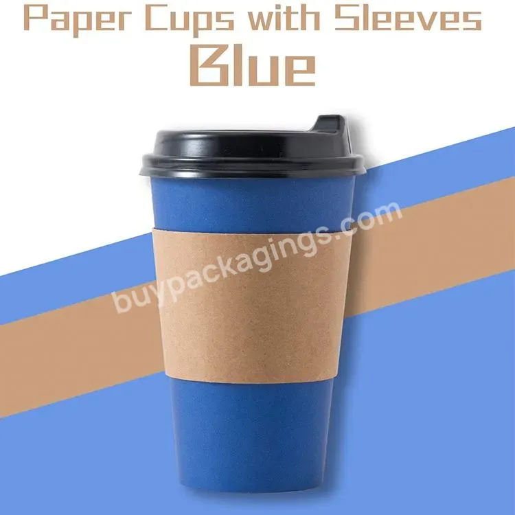 Custom 16 Oz 12oz Biodegradable Pla Coated Disposable Coffee Cup For Hot Drink Seed Paper Bag