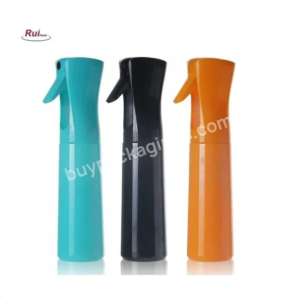 Custom 160ml 200ml 300ml 500ml White Blue Black Water Continuous Mist Sprayer Bottle Plastic Bottle Manufacturer/wholesale