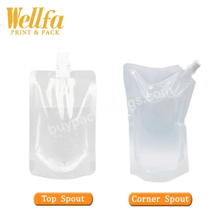 Custom 180ml 5 Litre Transparent Food Grade Reusable Water Drink Shape Pouches Bag Plastic Packaging Baby Food Spout Pouch