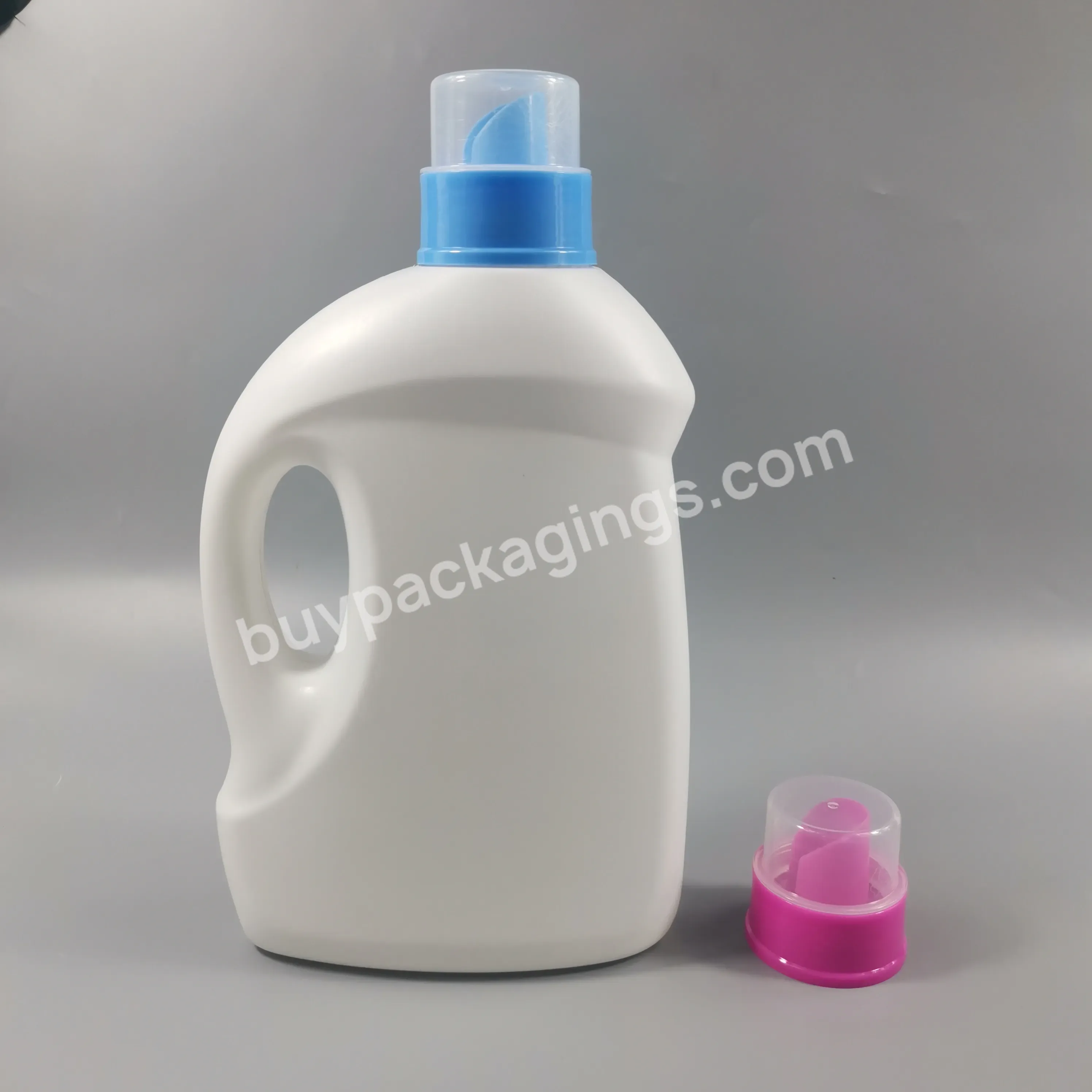 Custom 2000ml White Good Quality Empty Hdpe 2 Liter Plastic Laundry Detergent Bottle