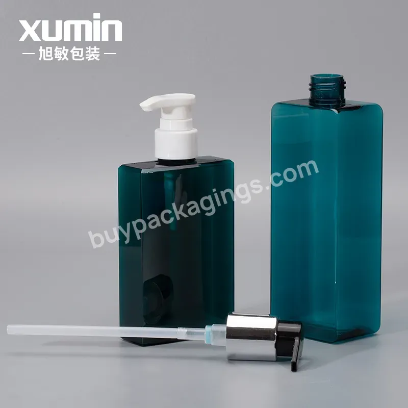 Custom 200ml 300ml Empty Lotion Pump Bottle Shampoo Plastic 8oz Foam Pump Bottle 300ml Square Pump Bottles