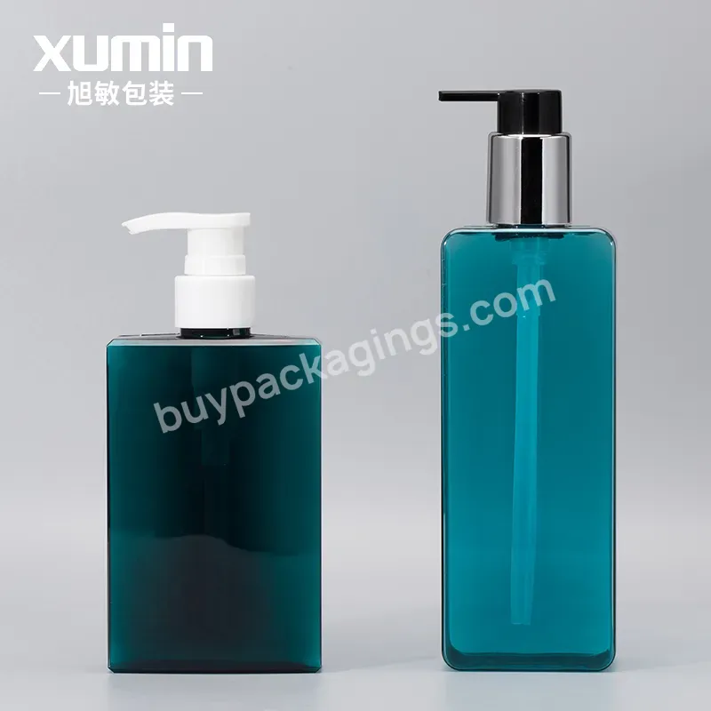 Custom 200ml 300ml Empty Lotion Pump Bottle Shampoo Plastic 8oz Foam Pump Bottle 300ml Square Pump Bottles