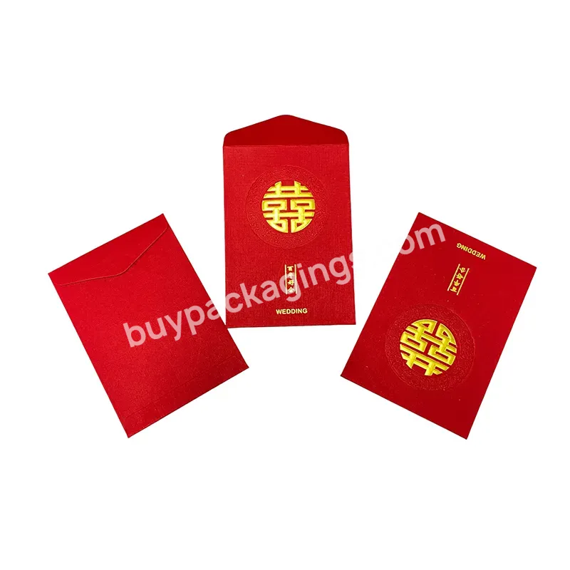 Custom 2023 Chinese New Year Red Lucky Money Paper Pocket Envelope Cash