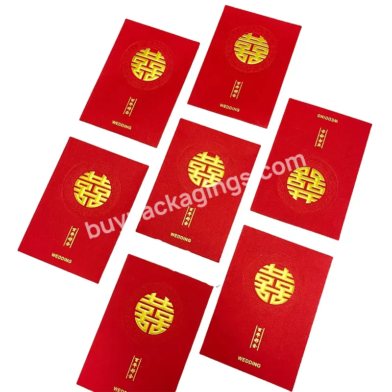 Custom 2023 Chinese New Year Red Lucky Money Paper Pocket Envelope Cash