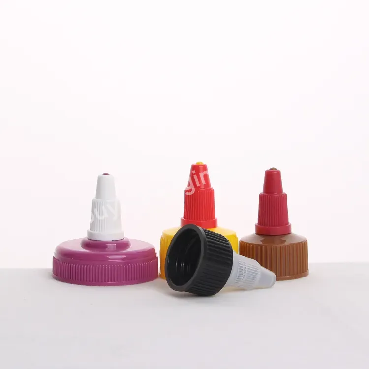 Custom 20/410,24/410,28/410,33/400 Plastic Lid Tomato Sauce Soft Squeeze Bottle Dispenser Lid Twist Up Lid