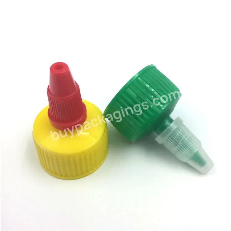 Custom 24 20 18 28/410 Plastic Long Nozzle Pointed Mouth Twist Top Lid For Glue Bottle Pp Plastic Twist Top Lids