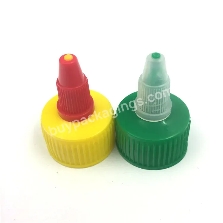 Custom 24 20 18 28/410 Plastic Long Nozzle Pointed Mouth Twist Top Lid For Glue Bottle Pp Plastic Twist Top Lids