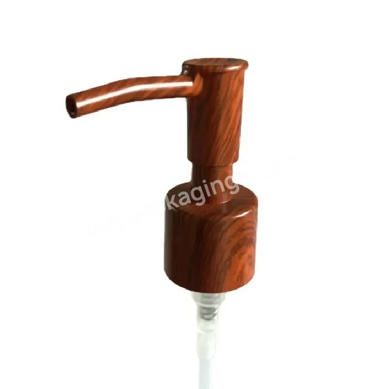 Custom 24/410 Wood Printing Plastic Soap Liquid Lotion Dispenser Pump With Long Nozzle