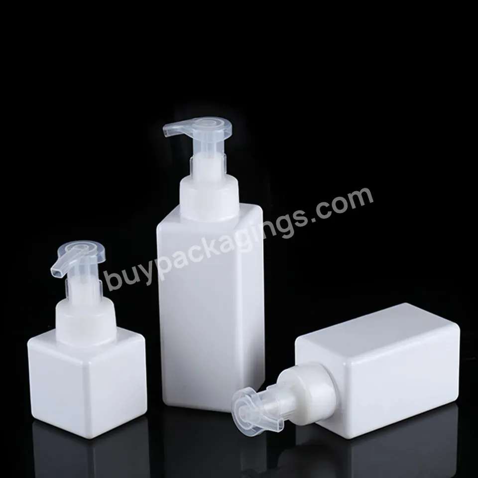 Custom 250ml 450ml 650ml Petg Plastic Packaging Square Liquid Soap Lotion Dispenser Foam Bottle