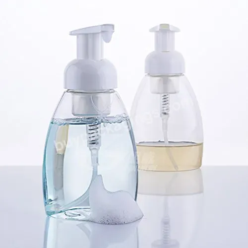 Custom 250ml Blue Transparent White Empty Foam Loquid Soap Hand Sanitizer Bottle Facial Foam Bottle