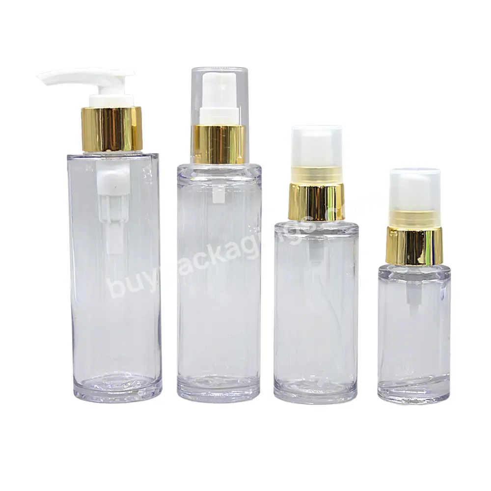 Custom 25ml 60ml 110ml 130ml High End Plastic Bottle Cosmetics Packaging Serum Oil Cream Plastic Bottles Set