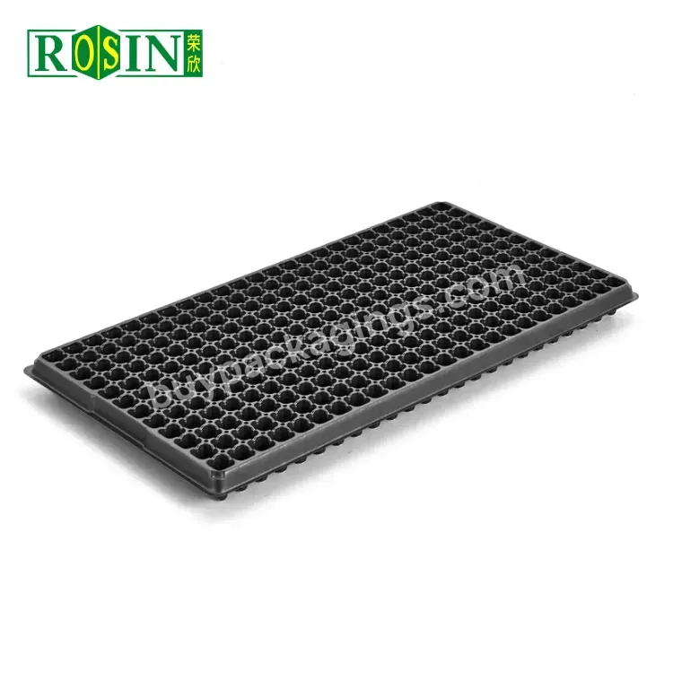 Custom 288 Cells Black Nursery Seed Tray Plastic Seed Starter Seeding Tray