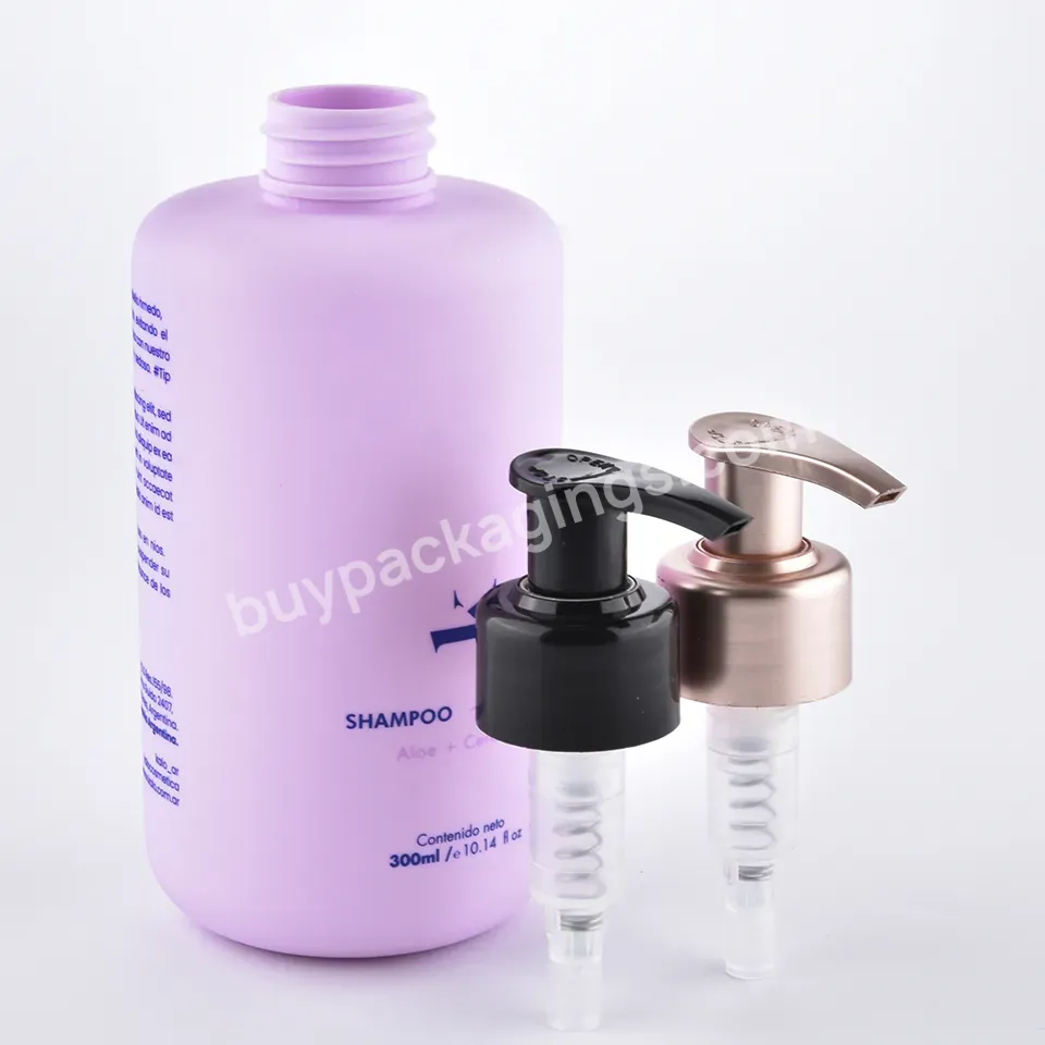 Custom 300ml 500ml Pet Personal Care Packaging Purple Soft Touch Shampoo Shower Gel Lotion Bottle