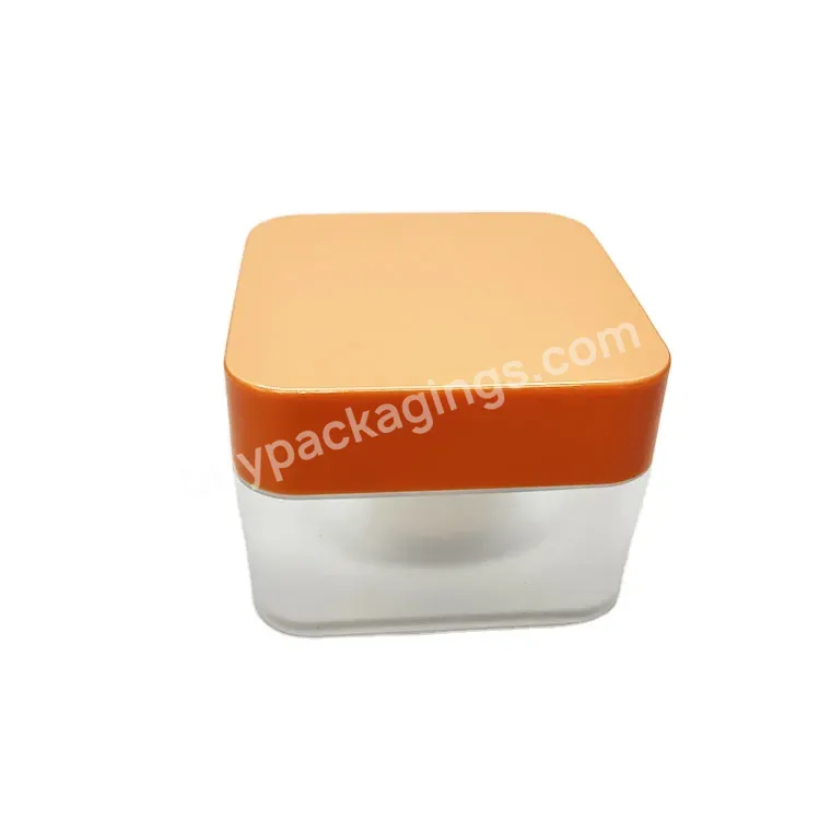 Custom 30g Luxury Acrylic Cream Cosmetic Jar /peach Color Face Skin Care Cream Cosmetic Luxury Bottles Containers Manufacturer