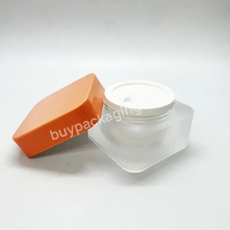 Custom 30g Luxury Acrylic Cream Cosmetic Jar /peach Color Face Skin Care Cream Cosmetic Luxury Bottles Containers Manufacturer