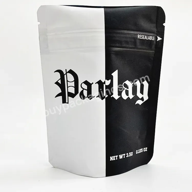 Custom 3.5g 14g 28 Grams Mylar Plastic Bag Matte Laminate Herb Tea Cookie Candy Packaging Bag Smell Proof Mylar Bag