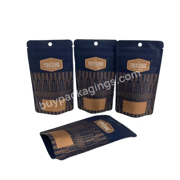 Custom 3.5g Mylar Bags Food Storage Small Ziplock Smell Proof Resealable Holographic Packaging Bags