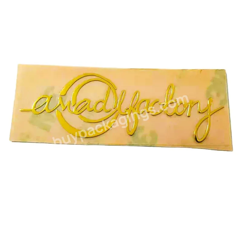 Custom 3d Metal Label Personalized Diy Gold Transfer Stickers Waterproof For Eyelash Box Decals Jewelry