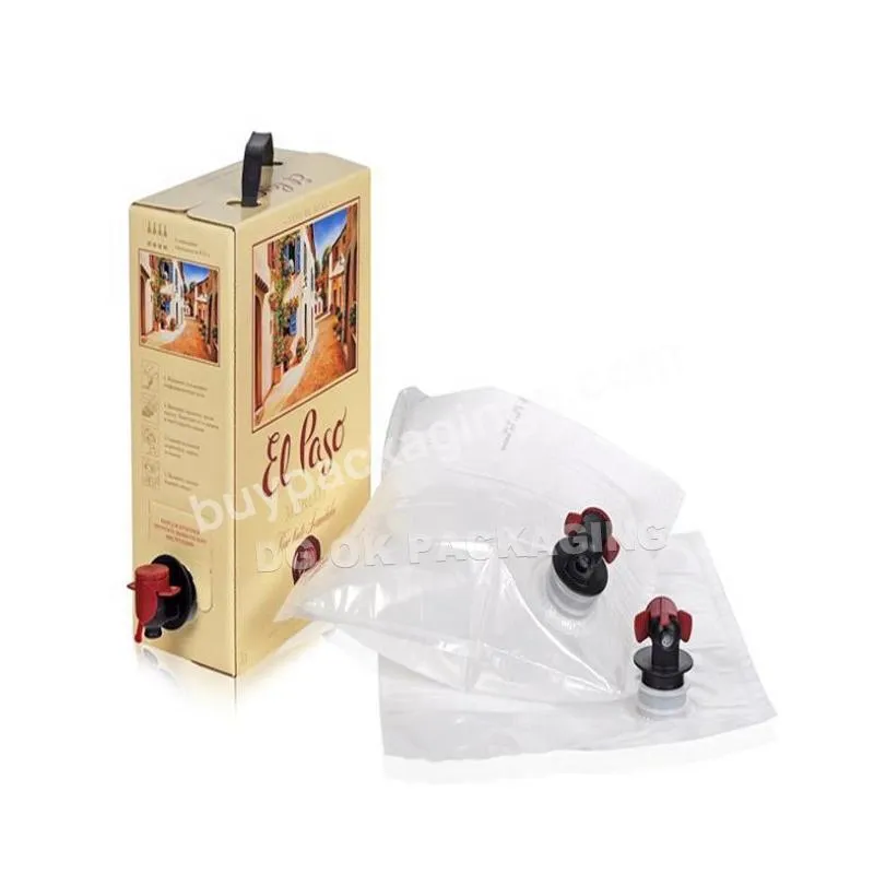 Custom 3l 5l 10l 20l 220l Liquid Bag In Box With Tap Juice Aseptic Packaging Bag Oil Wine Dispenser Bib Bag