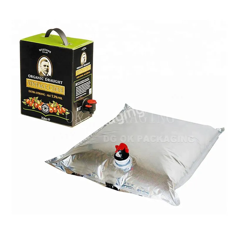 Custom 3l 5l 10l 20l 220l Liquid Bag In Box With Tap Juice Aseptic Packaging Bag Oil Wine Dispenser Bib Bag